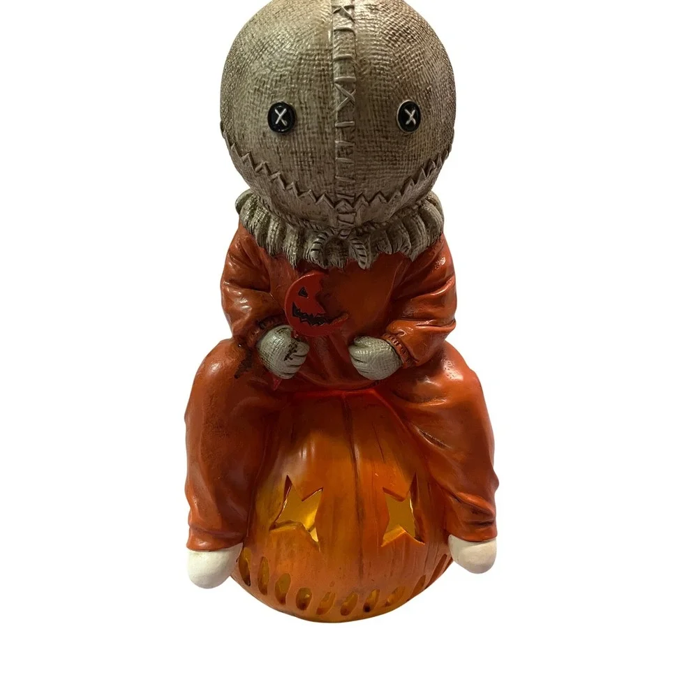 Trick r Treat Sam on Pumpkin Light Up Halloween Decor Horror Movie Statue 14.5in